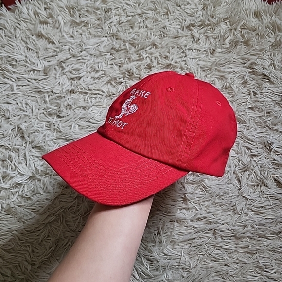 Petals And Peacocks Red Make It Hot Sriracha Vibes Baseball Cap Hat - Picture 2 of 9
